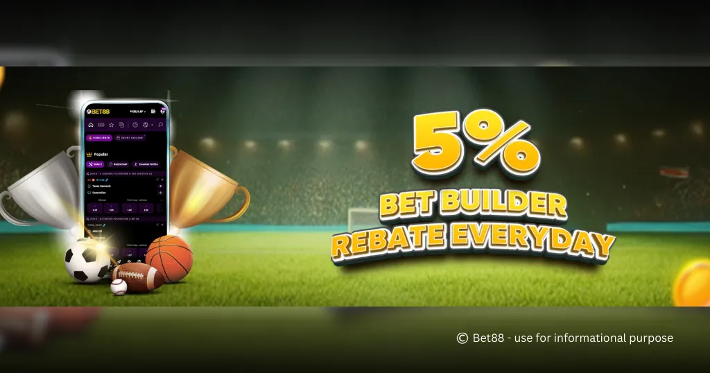 Bet88 5% Bet Builder Rebate Everyday