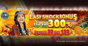 Milyon88 Easy Shock Bonus 300%