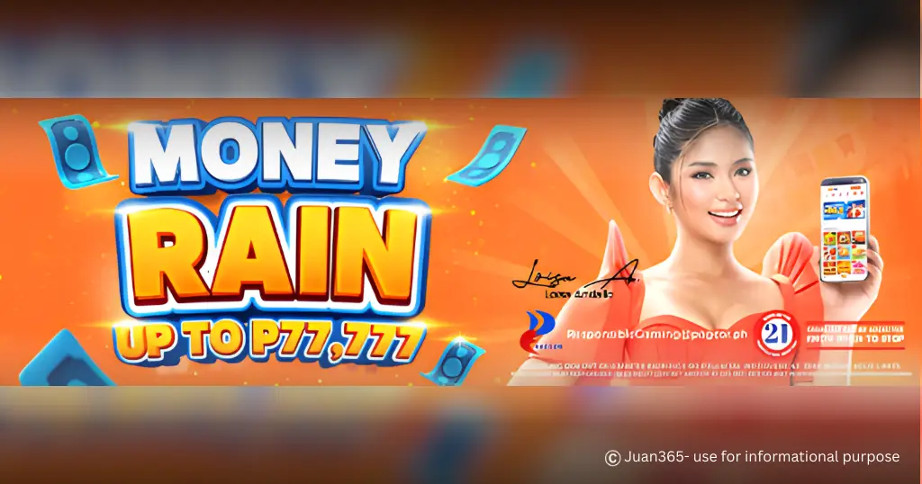 Juan365 MONEY RAIN banner