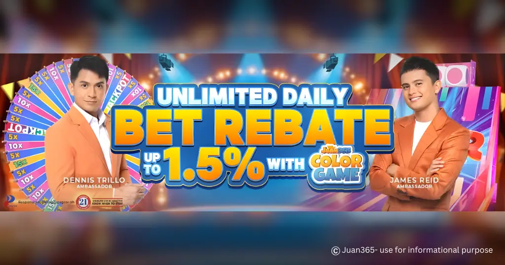 Juan365 Unlimited Daily Bet Rebate banner