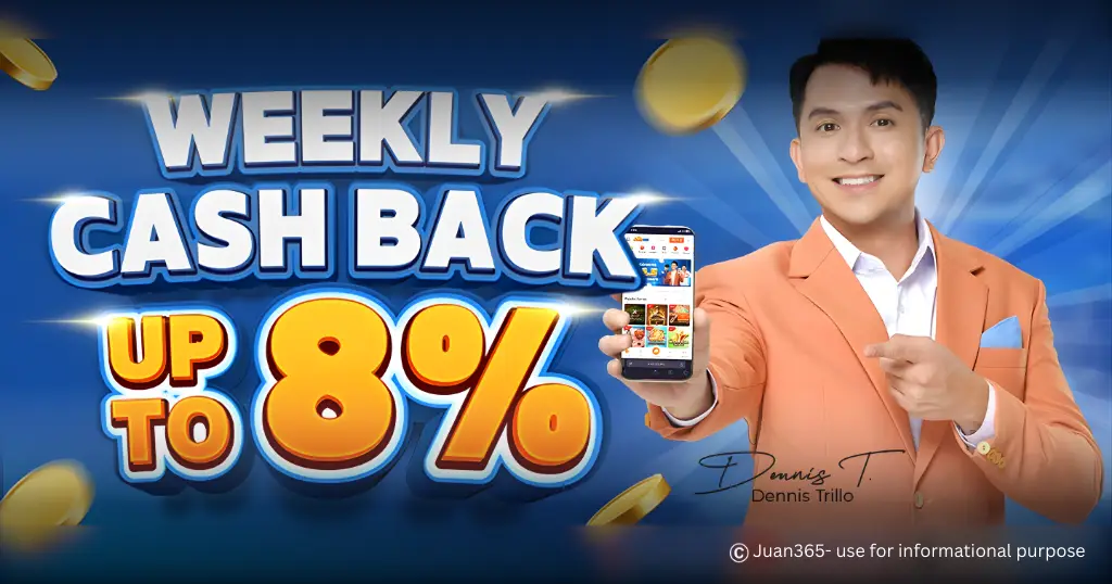 Juan365 Weekly Cashback Bonus banner