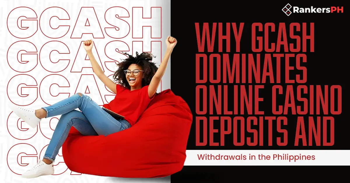 Why GCash dominates online casino deposits and withdrawals in the Philippines, featuring a happy mobile user celebrating fast payouts