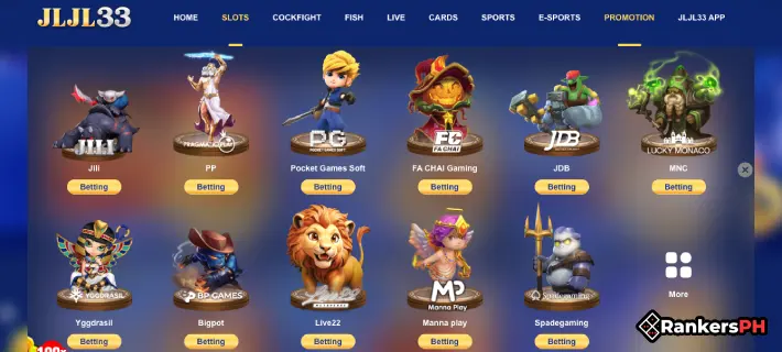 jljl33 slot games interface