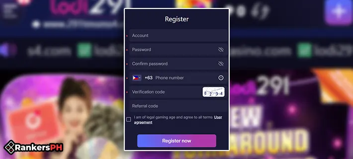 lodi291 registration interface