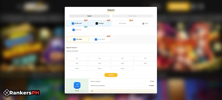 pgasia deposit interface