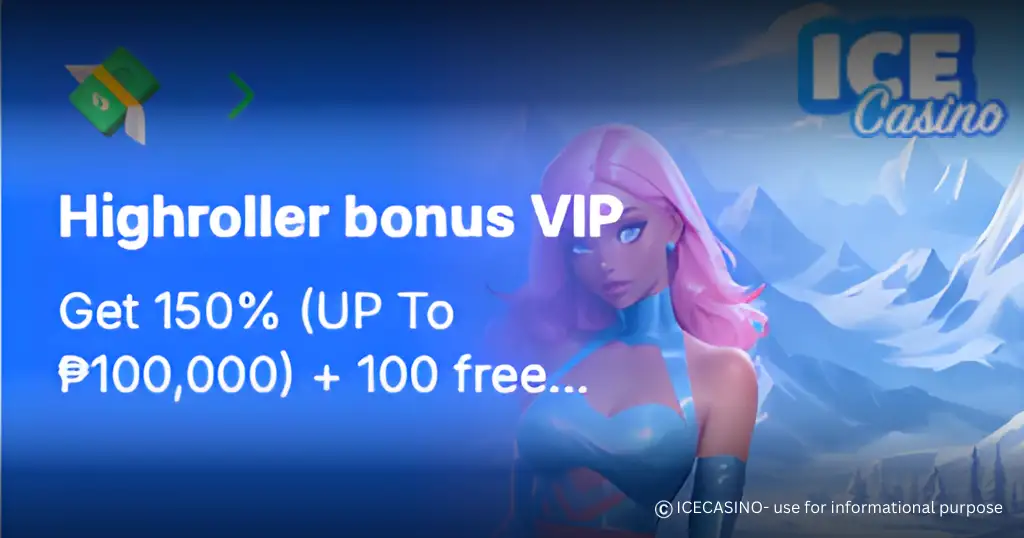 ICECASINO HIGHROLLER VIP BONUS BANNER