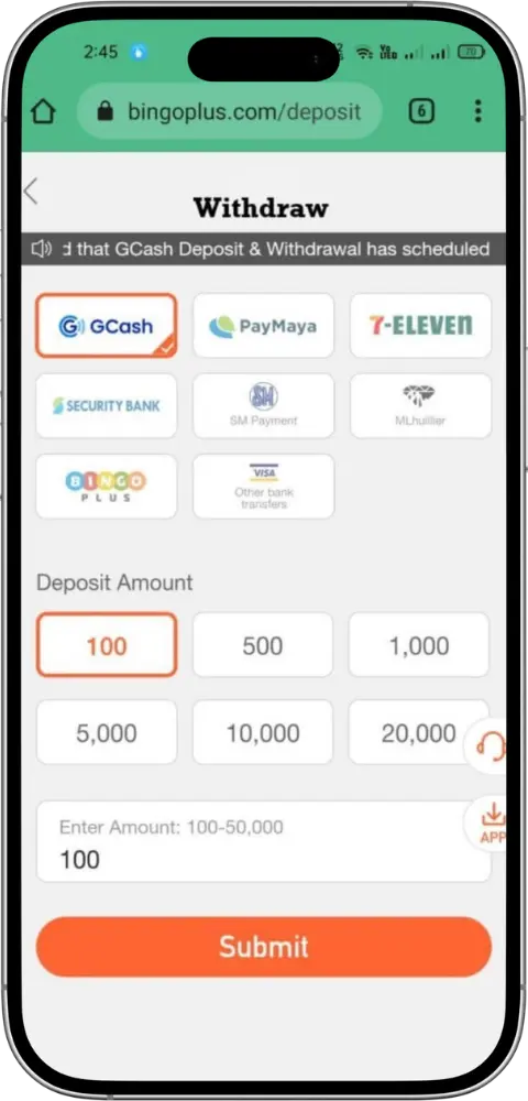 bingo plus withdrawal